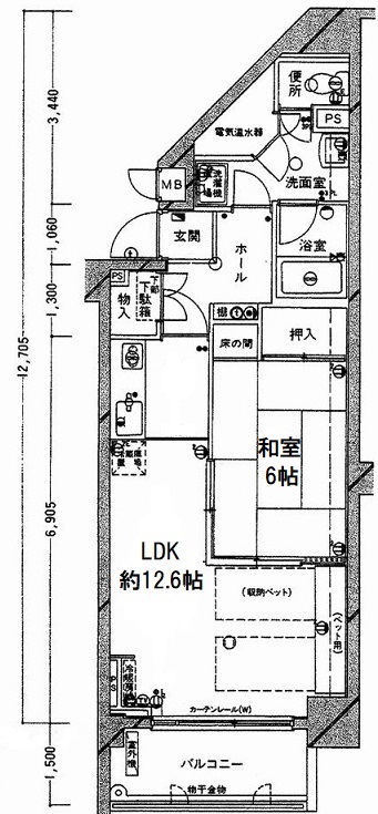 シーアイ1LDK間取り シーアイ1LDK間取り